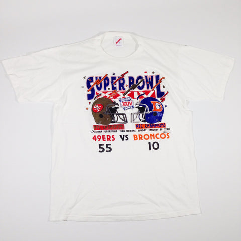 49ers Broncos Super Bowl XXIV 1989 T-Shirt