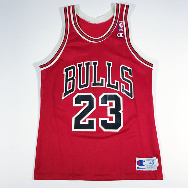Bulls Jordan "White Name" Champion Jersey