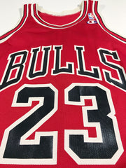 Bulls Jordan "White Name" Champion Jersey