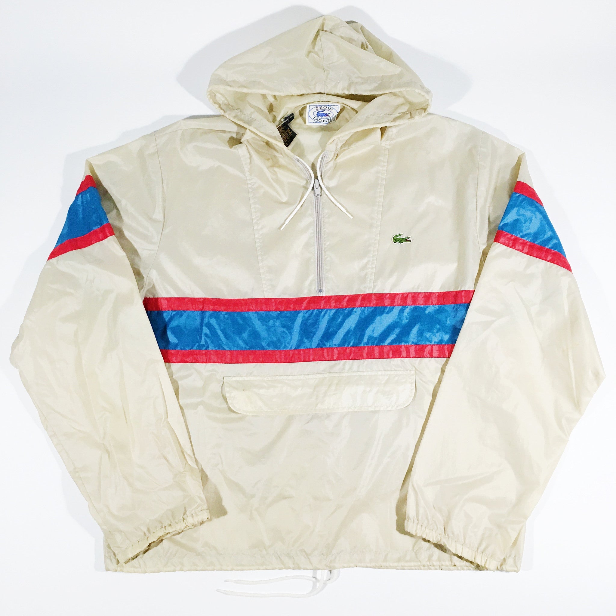 Lacoste Striped Pullover Windbreaker