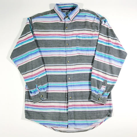 Apparatus Mexican Striped Button-Up