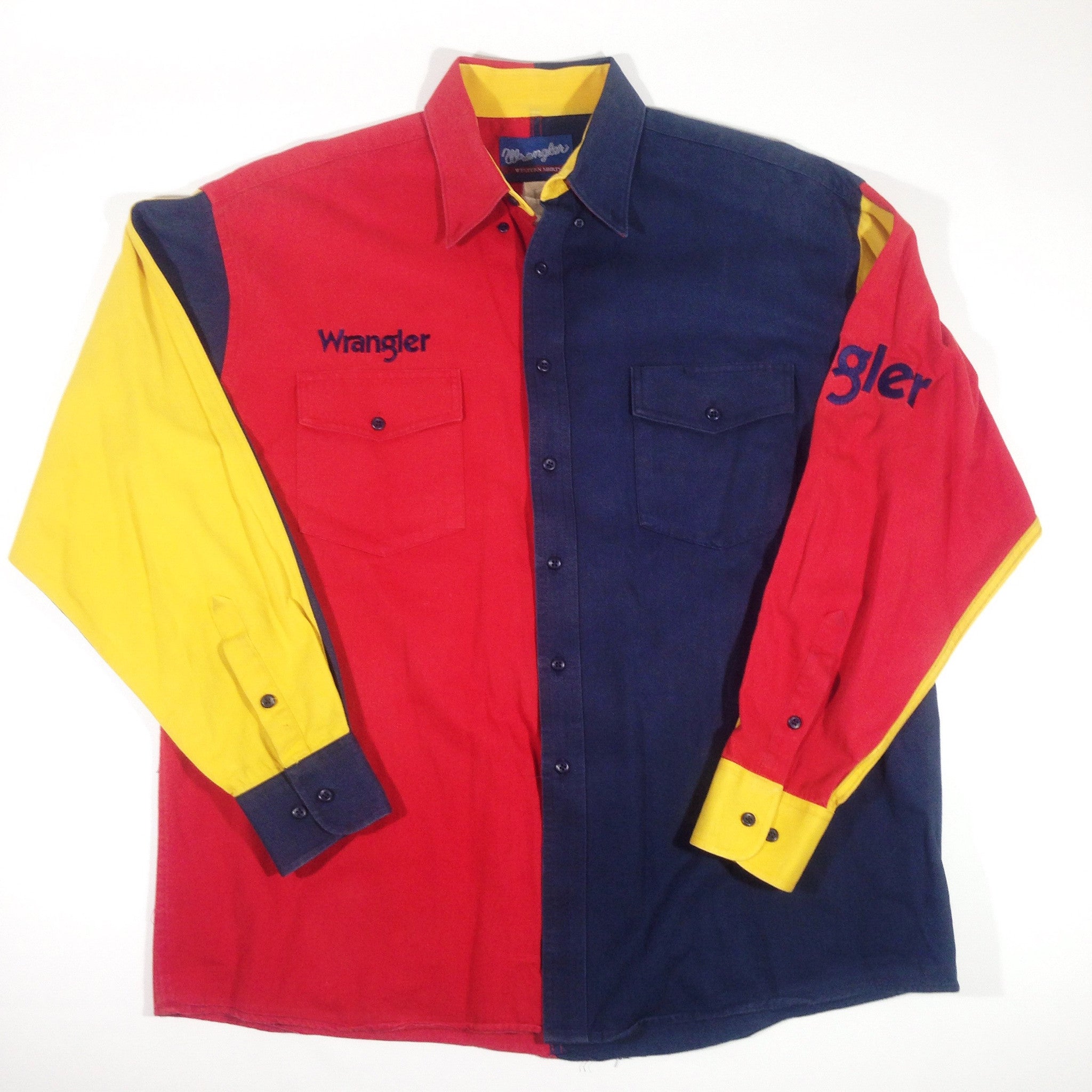 Wrangler Color Block Button-Up