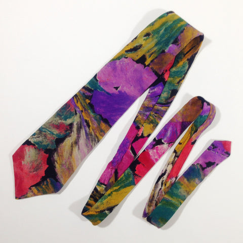 Del Cino Floral Paint Tie