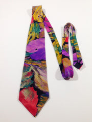 Del Cino Floral Paint Tie