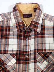 Brown Plaid Flannel Button-Up