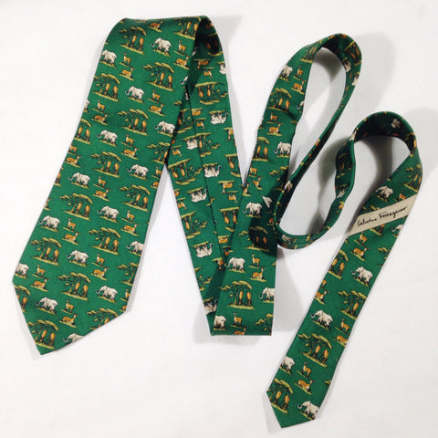 Ferragamo Africa-Print Tie