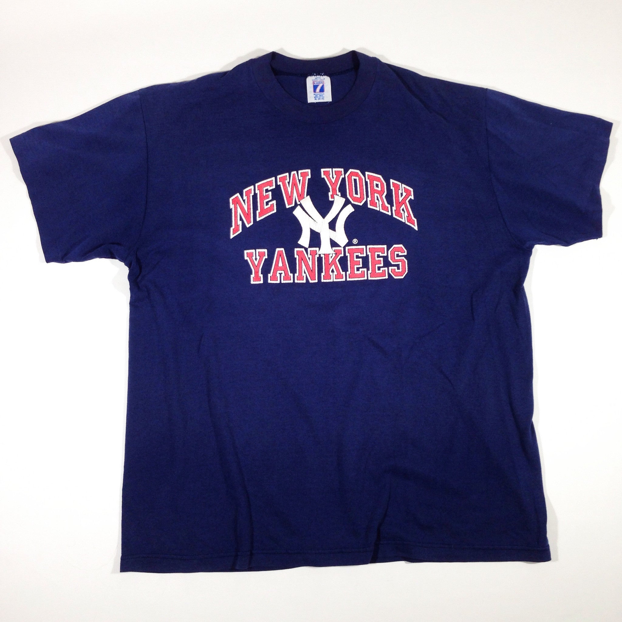 Vintage 80s New York Yankees T-Shirt Mens L Champion MLB