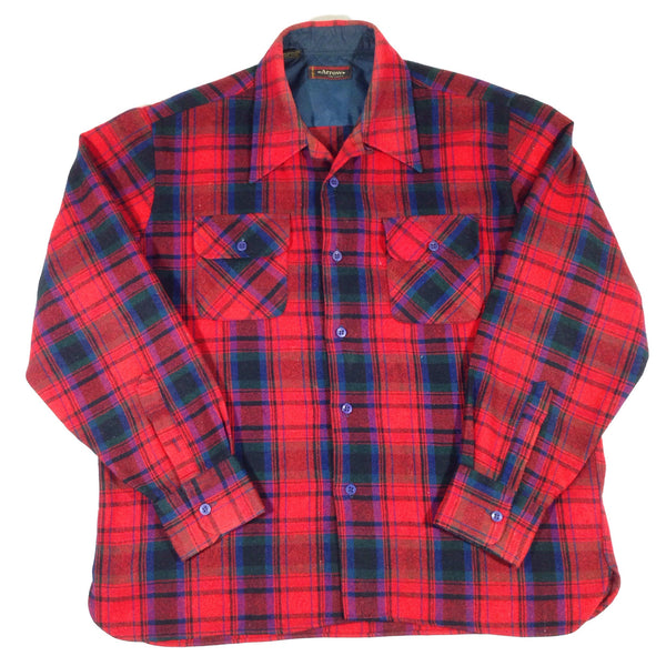 Arrow Wool 1970's Flannel Button-Up